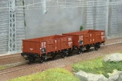 Ree Modeles WB928 Set de 2 wagons Tombereau caisse métallique et bo...