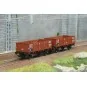 WB-928-Ree Modeles WB928 Set de 2 wagons Tombereau caisse métallique et bois, DR, ep.III