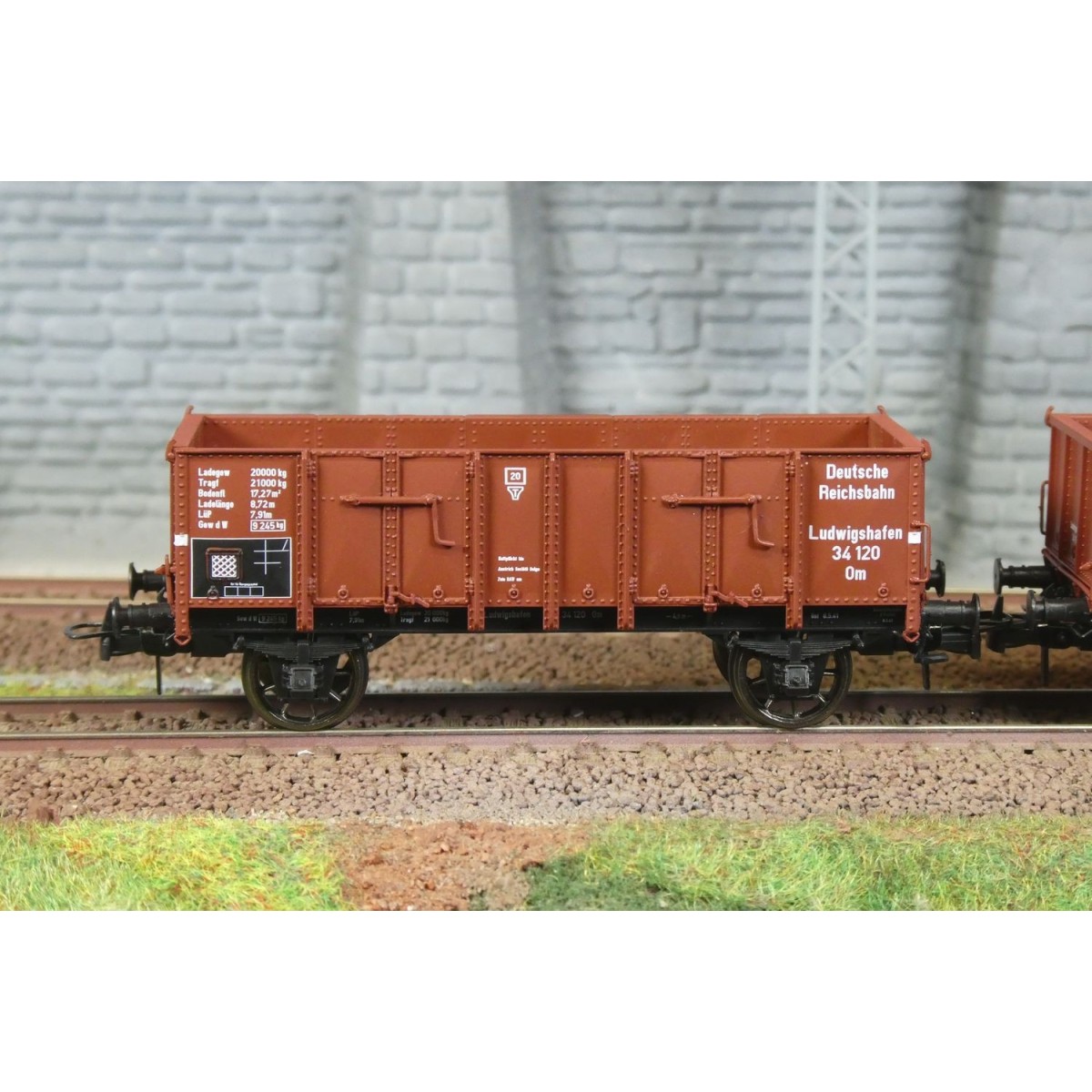 Ree Modeles WB928 Set de 2 wagons Tombereau caisse métallique et bo...