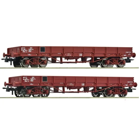 Roco_6600224-Roco 6600119 Set of 2 wagons with swiveling stanchions, type Ks, SNCF, loaded with reels
