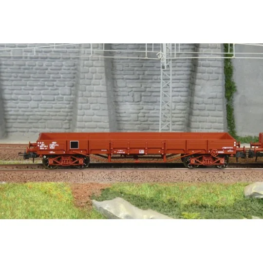 Roco_6600224-Roco 6600119 Set de 2 wagons à ranchers pivotants, type Ks, SNCF, chargés bobines