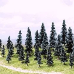 Busch 6492 Lot de 35 sapins assortis avec racines Busch Busch_6492 - 1