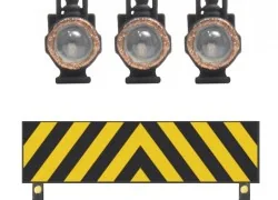 Artitec 28.115 NS warning light bar + 3 oil lamps for Dg