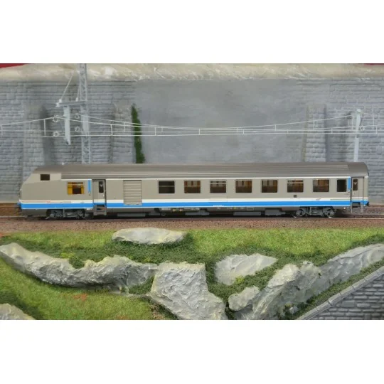 LSM_41253DC-Set de 3 voitures VU + VTU LS Models, 41253DC, voiture pilote B6, SNCF, TER Rhône-Alpes, logo Casquette, éclairage