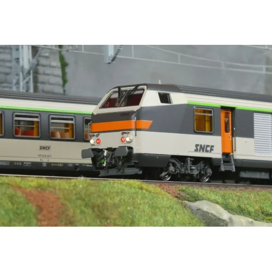 Set de 3 voitures Corail d’origine VU + VTU LS Models, 41250DC, voi... LSM_41250DC-Set de 3 voitures Corail d’origine VU + VTU LS Models, 41250DC, voiture pilote B6, SNCF, logo encadré, éclairage