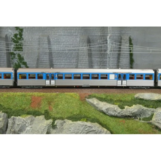 EPM_E_41.49.15-EPM 41.49.15 SNCF Regional Reversible Trainset, RRR Rhône-Alpes, blue/stainless steel, noodle logo, No. 37