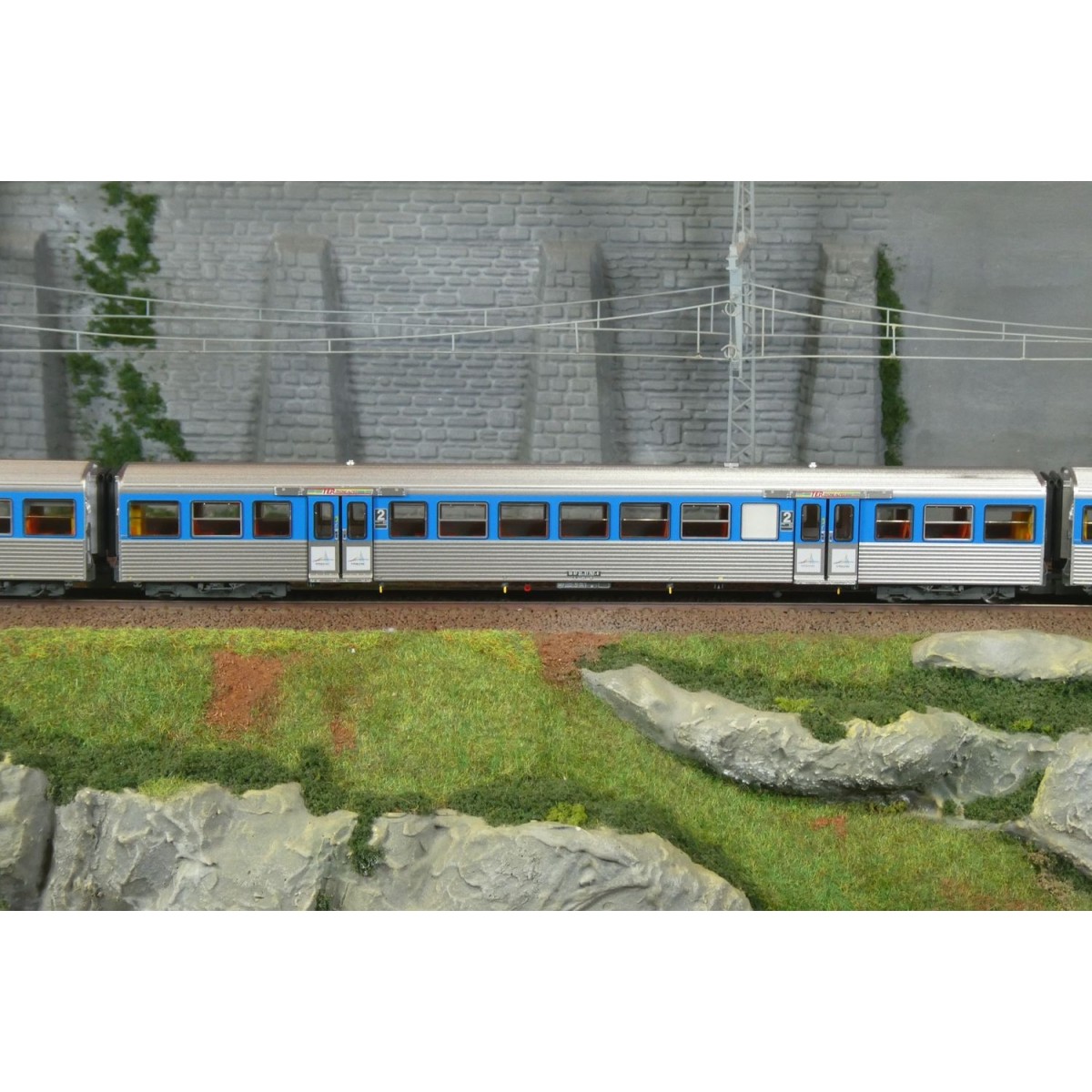 Rame Réversible Régionale SNCF, Epm 41.49.15, RRR Rhone-Alpes, bleu...