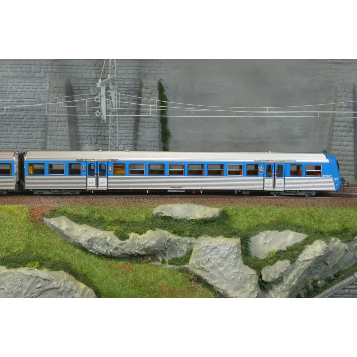 Rame Réversible Régionale SNCF, Epm 41.49.15, RRR Rhone-Alpes, bleu...