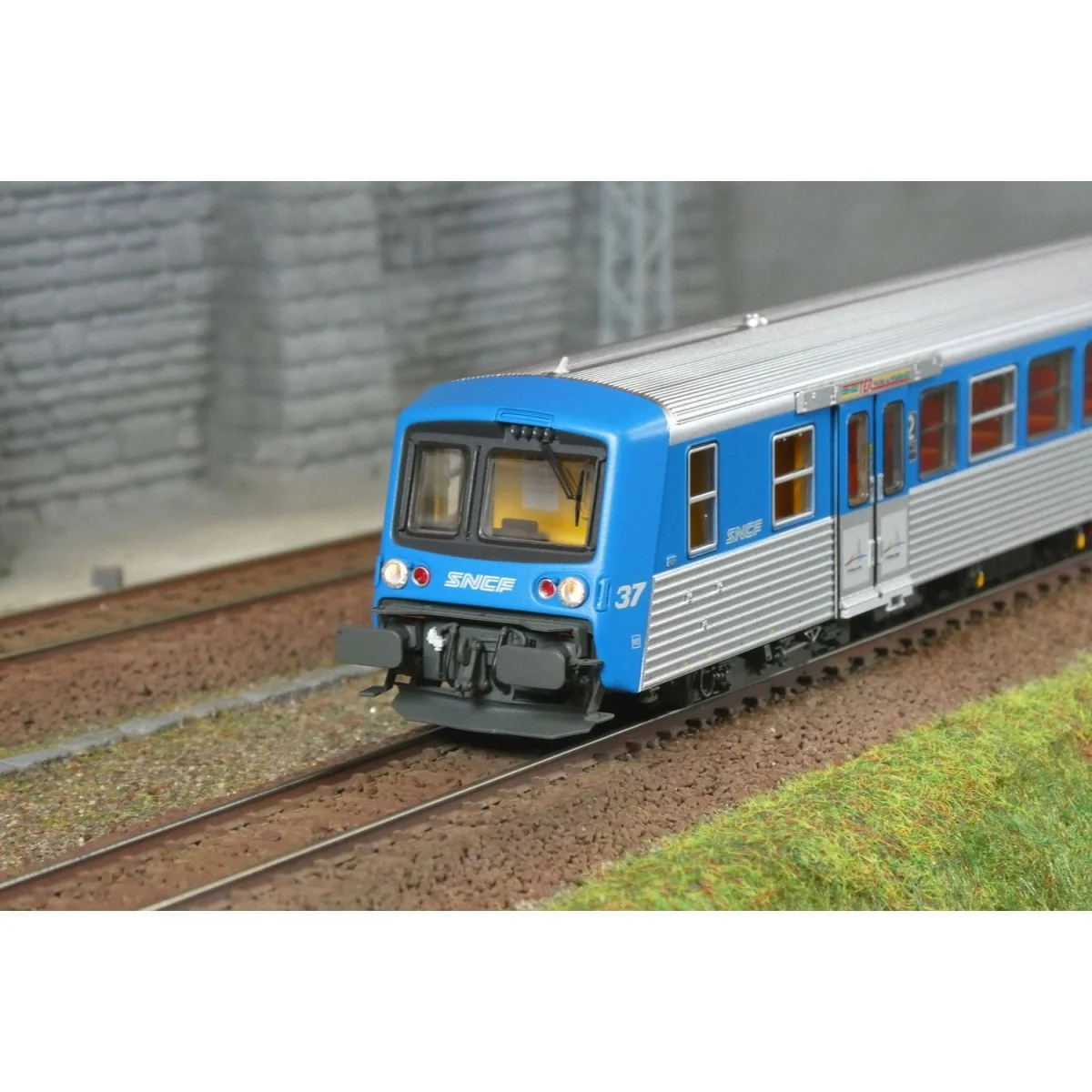 Rame Réversible Régionale SNCF, Epm 41.49.15, RRR Rhone-Alpes, bleu...