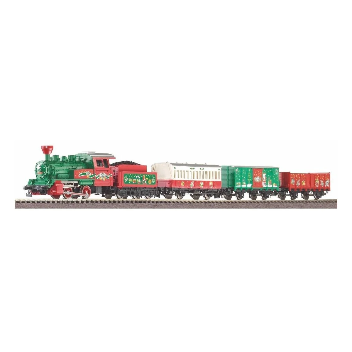 Piko 57081 Christmas Starter Set with Steam Locomotive and 3 Carriages Piko 57081 Christmas Starter Set with Steam Locomotive and 3 Carriages