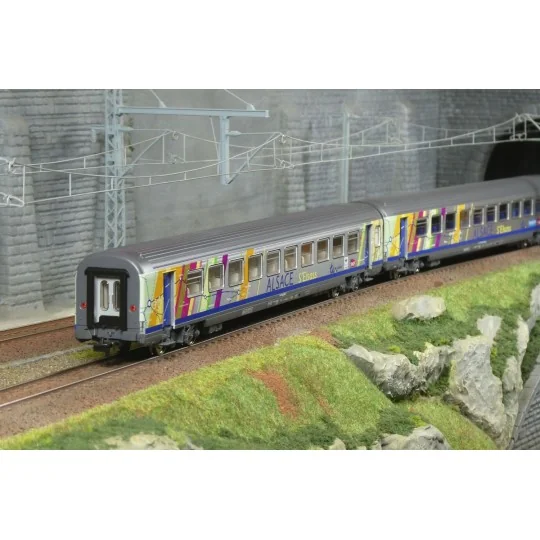 Piko_97143-Piko 97143 Set of 2 Corail Alsace passenger cars, A10tu / B11tu, Carmillon logo, SNCF