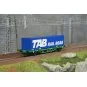 Piko 97167 2-axle flat wagon with 40' Tab Rail Road container Piko_97167-Piko 97167 2-axle flat wagon with 40' Tab Rail Road container