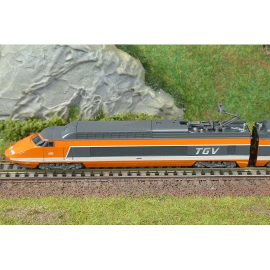 KATO_10-2134-Kato 10-2134 TGV Sud-Est SNCF, Orange origine, n°08, 10 éléments, édition spéciale, N 1/160