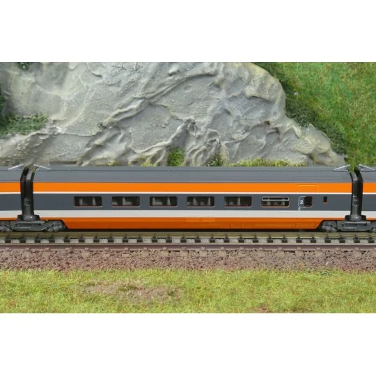 KATO_10-2084-Kato 10-2084 Set de 5 voitures complémentaires TGV Sud-Est SNCF, Orange origine, n°84, N 1/160