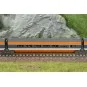 KATO_10-2084-Kato 10-2084 Set of 5 additional TGV Sud-Est SNCF cars, Original Orange, No. 84, N 1/160