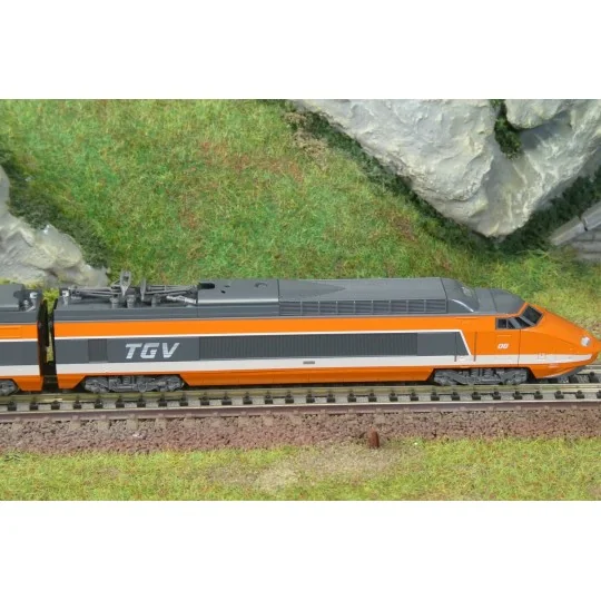 KATO_10-2083-Kato 10-2083 TGV Sud-Est SNCF, Orange origine, n°84, 5 éléments, N 1/160