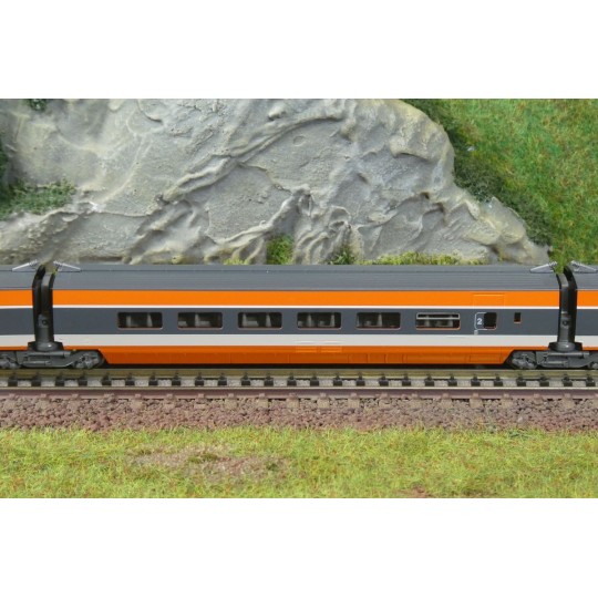 KATO_10-2134-Kato 10-2134 TGV Sud-Est SNCF, Orange origin, No. 08, 10 elements, special edition, N 1/160