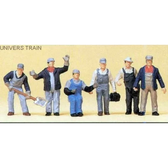 Preiser_10453-Preiser 10453 Personnages, personnel pour train de marchandises
