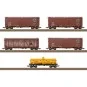 Trix 24915 Set of 5 Southern Pacific freight wagons - H0 TRIX_24915-Trix 24911 Set of 6 coal wagons, "Hopper Cars", BNSF