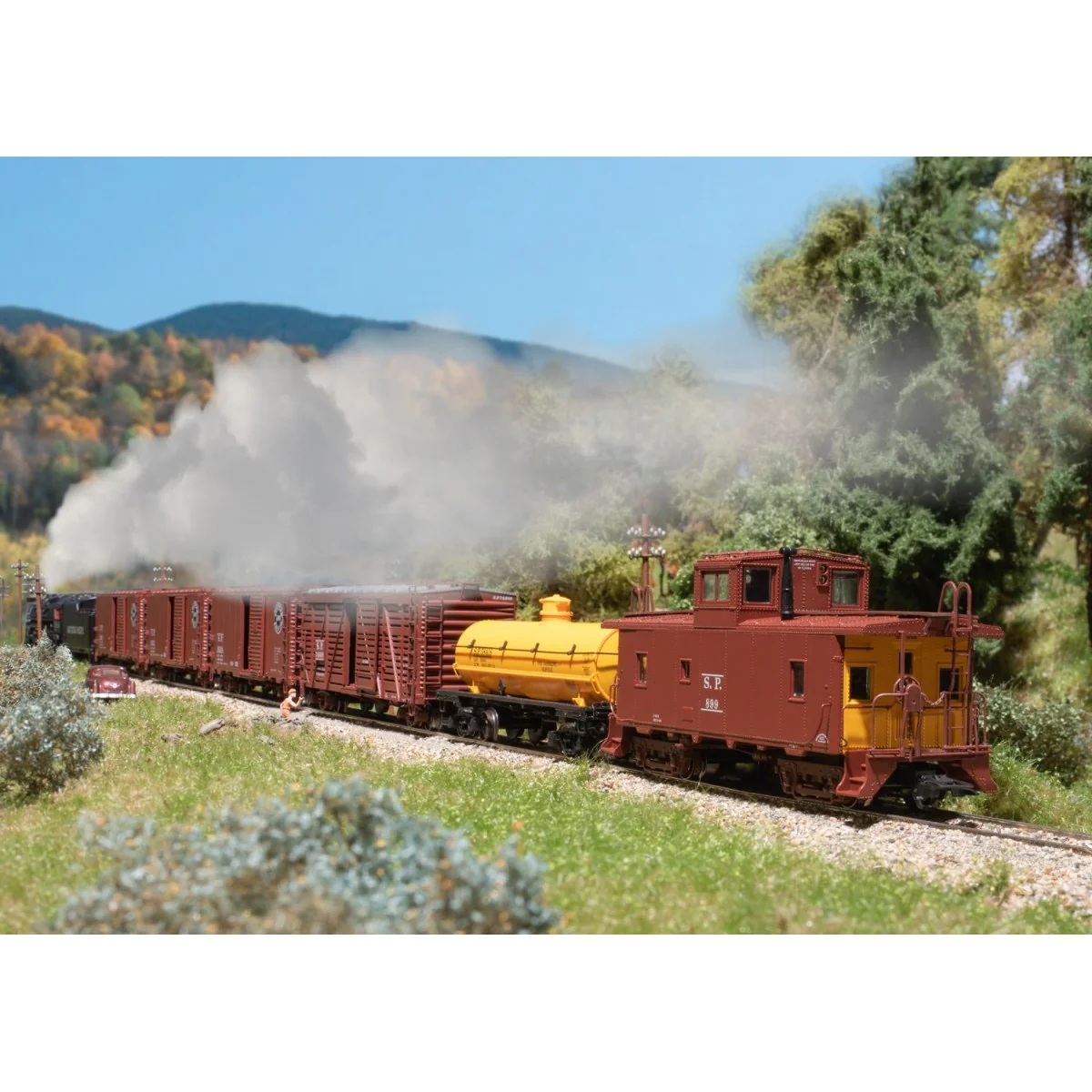 Coffret de 5 wagons de marchandises Southern Pacific - Trix 24915