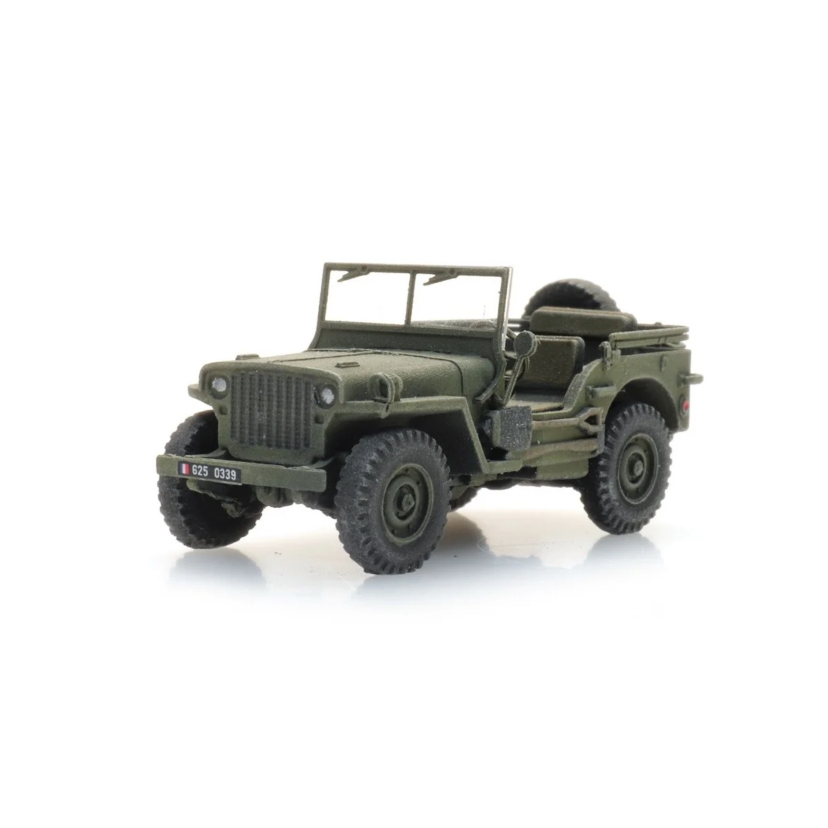 Green French M201 Hotchkiss Jeep - Artitec 6870581