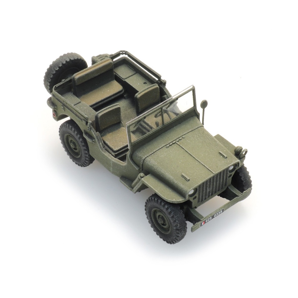 Green French M201 Hotchkiss Jeep - Artitec 6870581