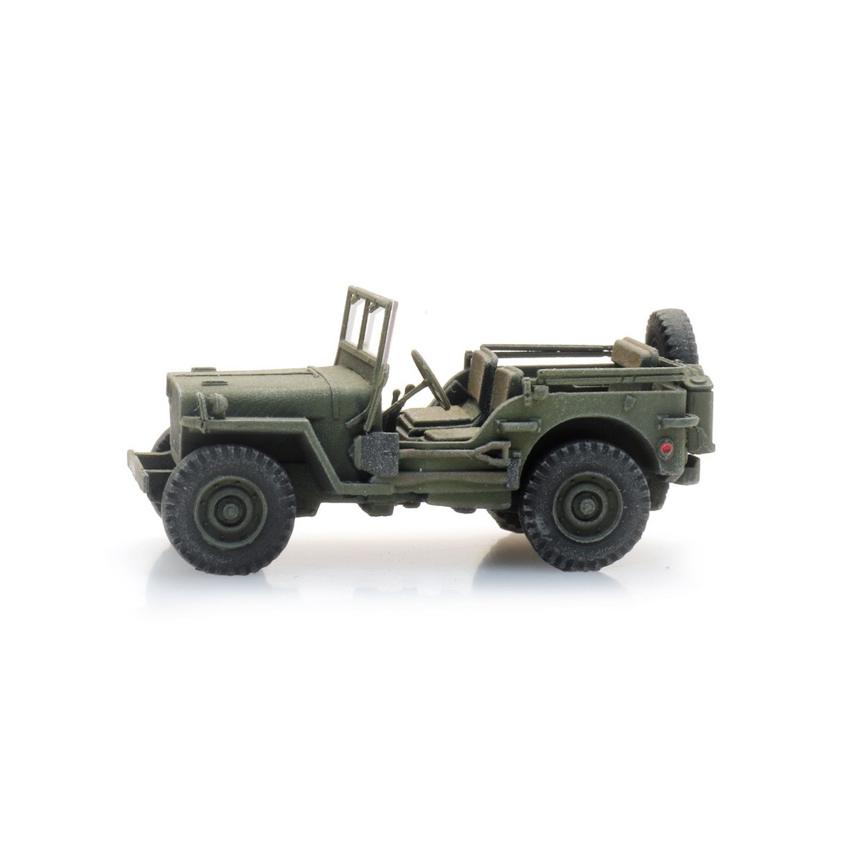 Green French M201 Hotchkiss Jeep - Artitec 6870581