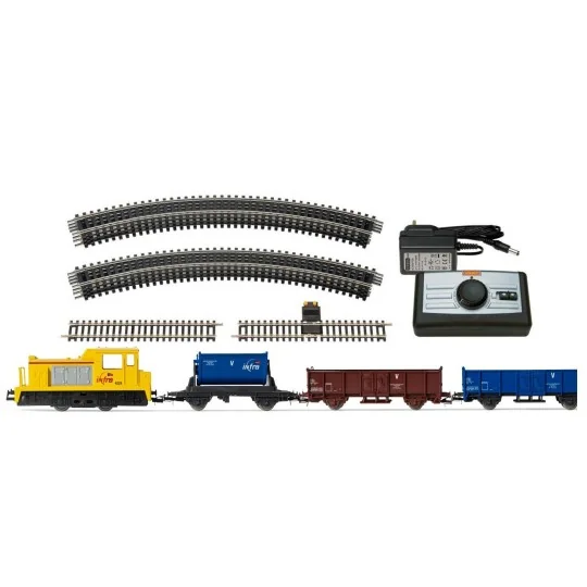 HJ1062-Jouef HJ1062 INFRA diesel locomotive starter set, SNCF, 3 wagons, junior range