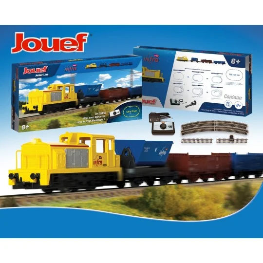 HJ1062-Jouef HJ1062 Coffret de départ locomotive diesel INFRA, SNCF, 3 wagons, gamme junior