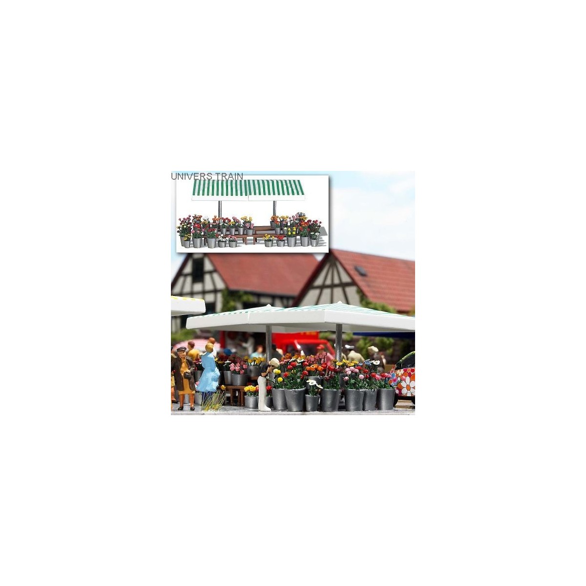 Busch 1072 Flower Stall - Busch - Busch_1072 Busch 1072 Flower Stall - Busch - Busch_1072