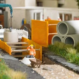 Action Set, Sewer Manhole Construction Site - Busch 79878 - HO