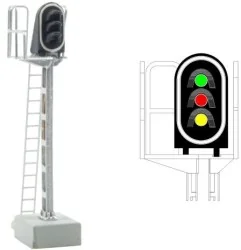 MAFEN 413203 Main signal with 3 LEDs (green/orange/red), SNCF, N sc...