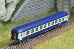UIC B9c9x 2nd class sleeping car, TEN livery, SNCF Casquette logo -...