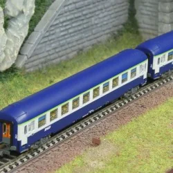 Set de 2 voitures couchettes UIC B9c9x 2e cl. TEN, logo blanc Nouil...