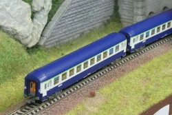 Set of 2 UIC B9c9x 2nd class sleeping cars, TEN, white SNCF Noodle ...