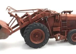 Artitec 387.379 Bischoff Polytrac backhoe loader with bucket, orang...