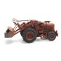 Arti_387.379-Artitec 387.379 Bischoff Polytrac backhoe loader with bucket, orange