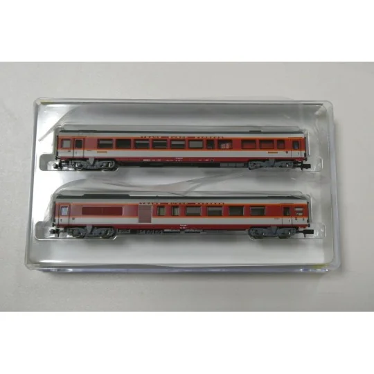 Trix_15692-MiniTrix 15692 Set de 2 voitures voyageurs grand confort, 1ère classe / restaurant, SNCF, TEE, échelle N