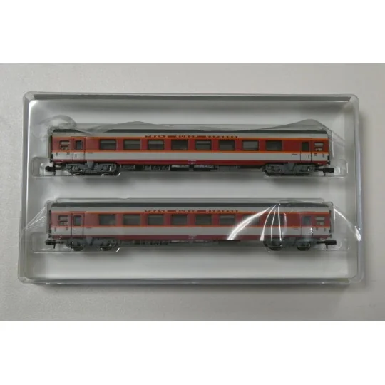 Trix_15691-Coffret 2 voitures voyageurs grand confort, 1ère classe, SNCF, TEE - MiniTrix 15691, échelle N