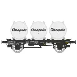 Flat wagon OCEM 19 + 4 beer containers CHAMPIGNEULLES- REE Models -...