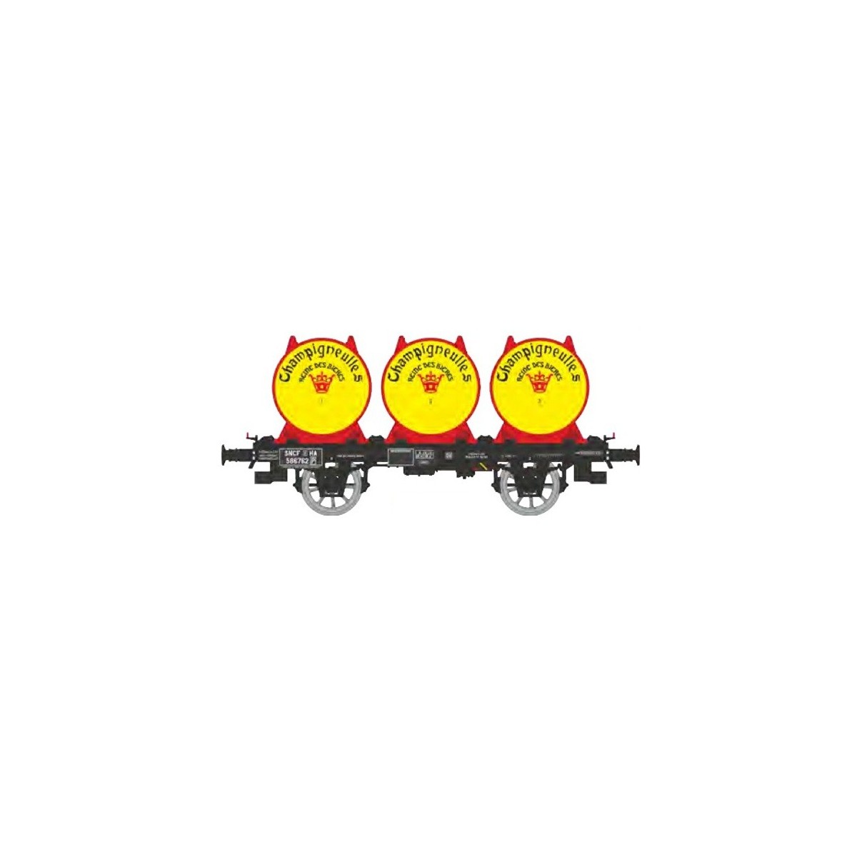 OCEM 19 flat wagon + 4 beer containers CHAMPIGNEULLES- REE Modeles ... OCEM 19 flat wagon + 4 beer containers CHAMPIGNEULLES- REE Modeles ...