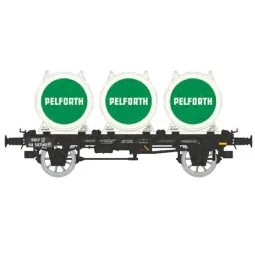 Wagon plat OCEM 19 + 4 containers à bière PELFORTH - REE Modeles - ...
