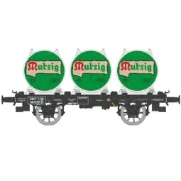 Wagon plat OCEM 19 + 4 containers à bière MUTZIG - REE Modeles - WB...