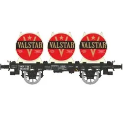 Wagon plat OCEM 19 + 4 containers à bière VALSTAR - REE Modeles - W...