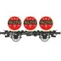 OCEM 19 flat wagon + 4 VALSTAR beer containers - REE Models - WB995... WB-995-OCEM 19 flat wagon + 4 MUTZIG beer containers - REE Models - WB994 - HO - WB-995