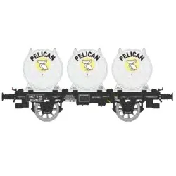 Wagon plat OCEM 19 + 4 containers à bière Pelican - REE Modeles - W...