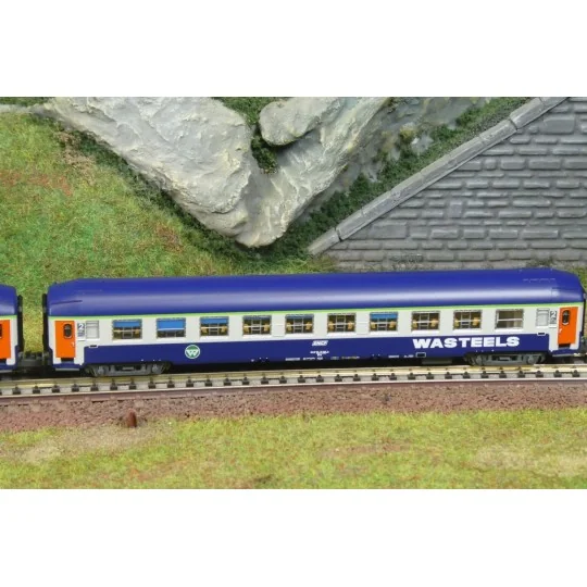 NW-348-Coffret de 2 voitures couchettes UIC B9c9x Wasteels SNCF, REE NW-346, N 1/160