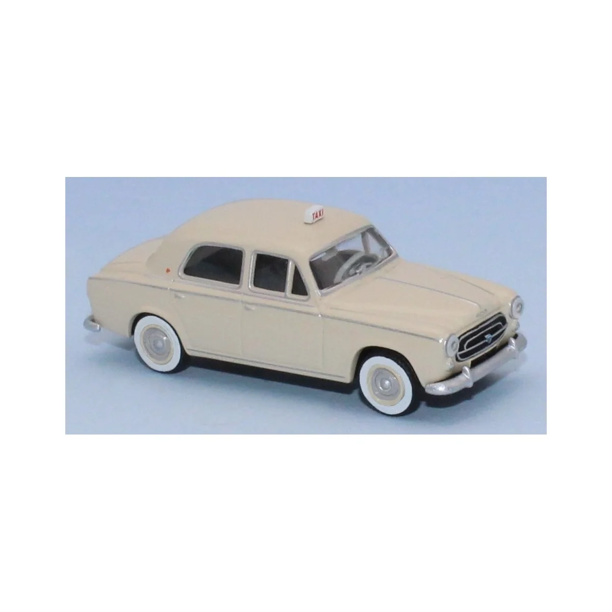 SAI 6210 Peugeot 403 8cv, taxi beige ivoire, version luxe, pneus à flancs blancs Sai Sai_6210 - 1
