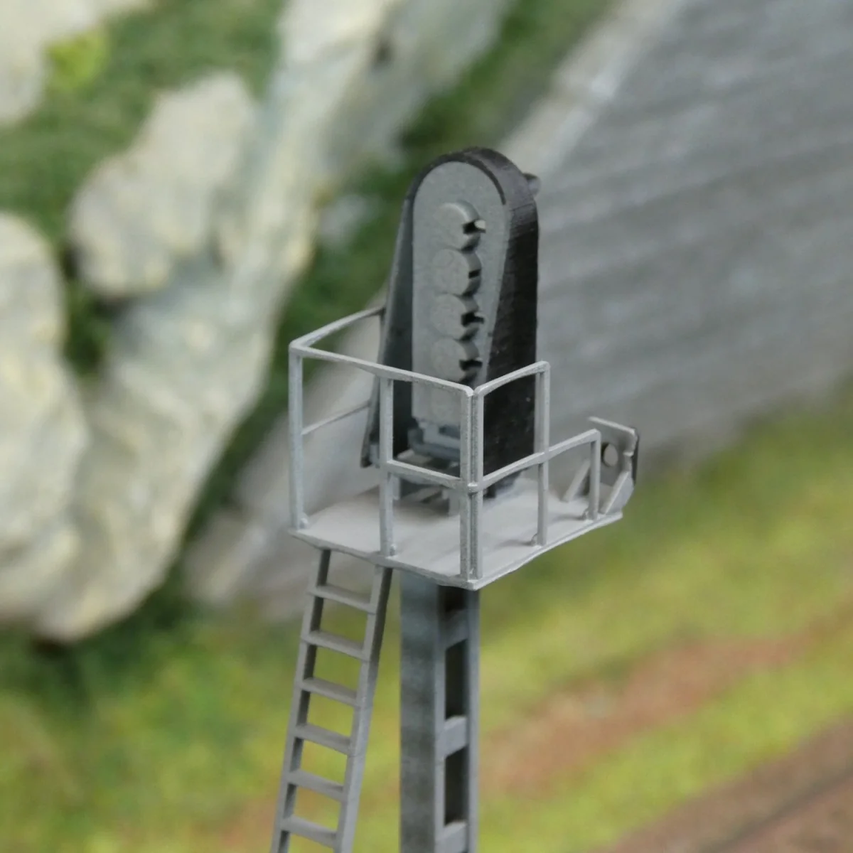 HO signal with 5 lights, type C, lightweight SNCF mast - Raility 20...