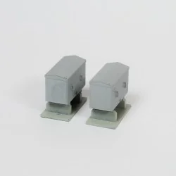 Two SNCF battery boxes/crates, size L, painted and ready to use -...